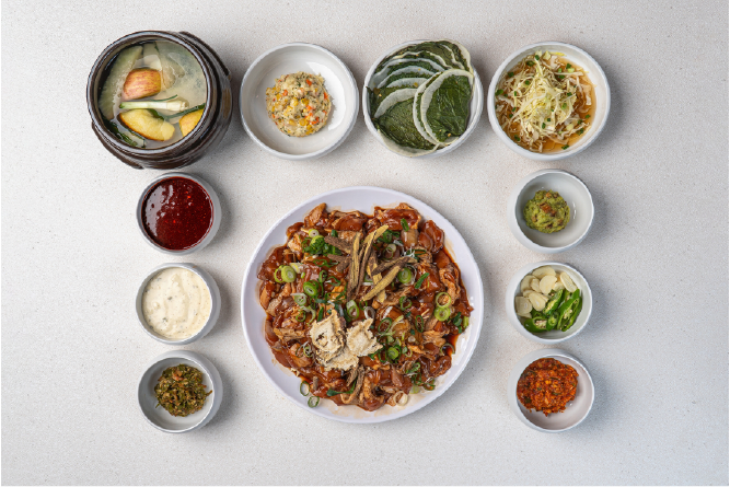 한방 간장 철판 쫄탉갈비